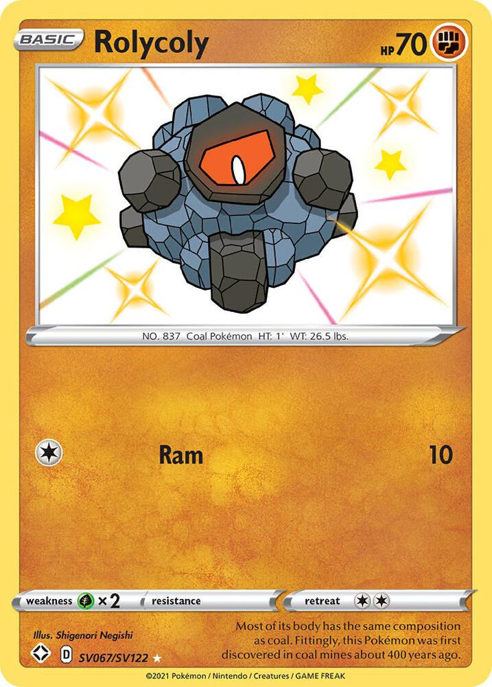 Rolycoly SV067/SV122 (Shining Fates: Shiny Vault)  - Holofoil