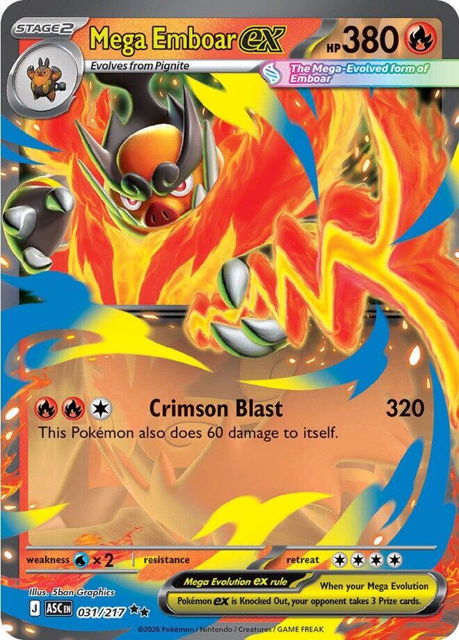 Mega Emboar ex 031/217 (ME: Ascended Heroes)  - Holofoil