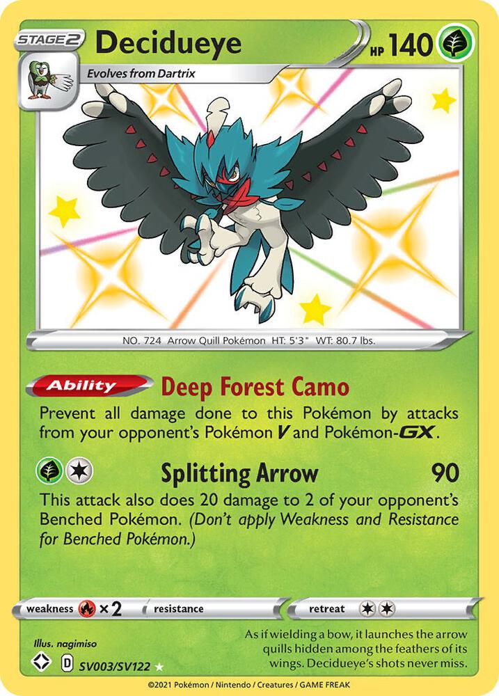Decidueye SV003/SV122 (Shining Fates: Shiny Vault)  - Holofoil