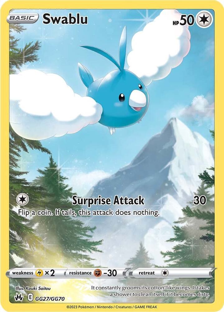 Swablu GG27/GG70 (SWSH: Crown Zenith: Galarian Gallery)  - Holofoil