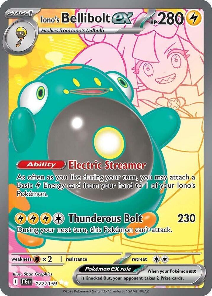 Iono's Bellibolt ex 172/159 (SV09: Journey Together)  - Holofoil