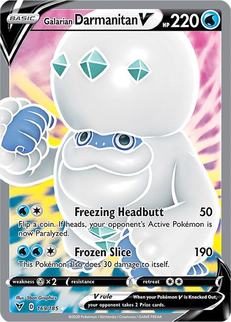 Galarian Darmanitan V Full Art 169/185 (SWSH04: Vivid Voltage)  - Holofoil