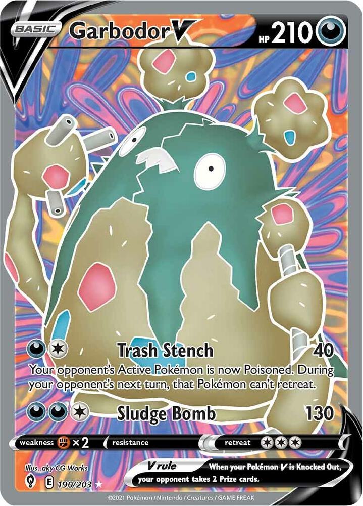Garbodor V 190/203 (SWSH07: Evolving Skies)  - Holofoil