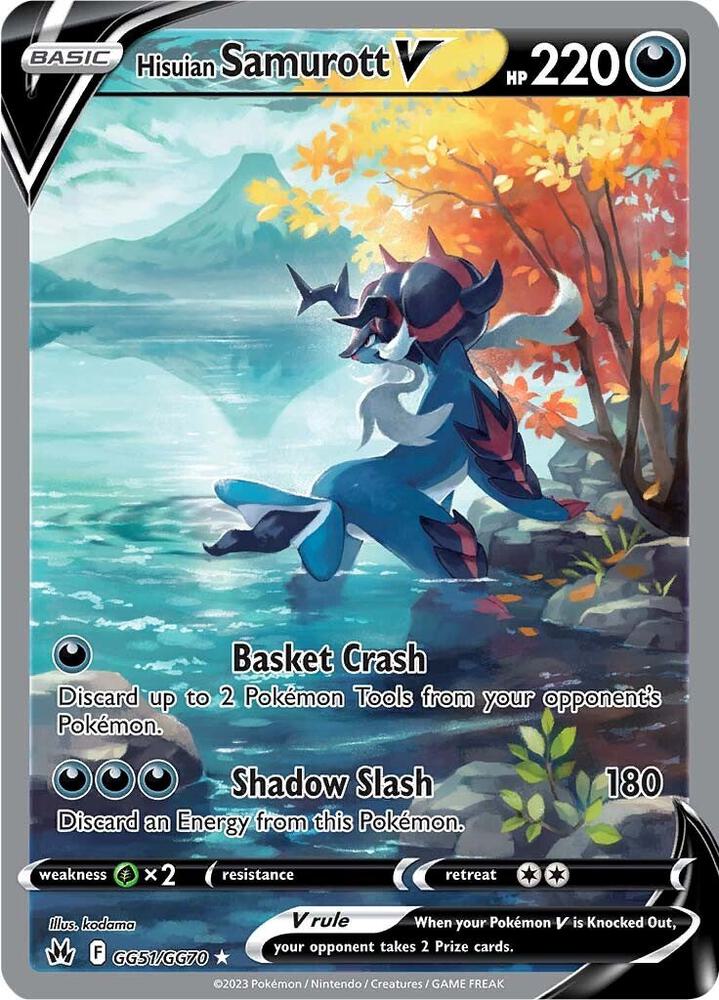 Hisuian Samurott V GG51/GG70 (Crown Zenith: Galarian Gallery)  - Holofoil