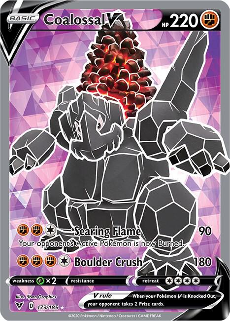Coalossal V Full Art 173/185 (SWSH04: Vivid Voltage)  - Holofoil