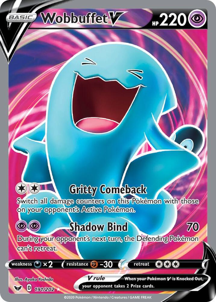 Wobbuffet V 191/202 (SWSH01: Sword & Shield Base Set)  - Holofoil