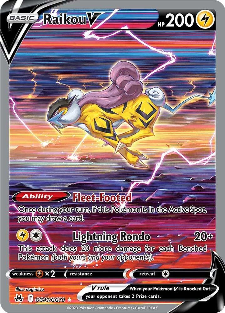 Raikou V GG41/GG70 (Crown Zenith: Galarian Gallery)  - Holofoil