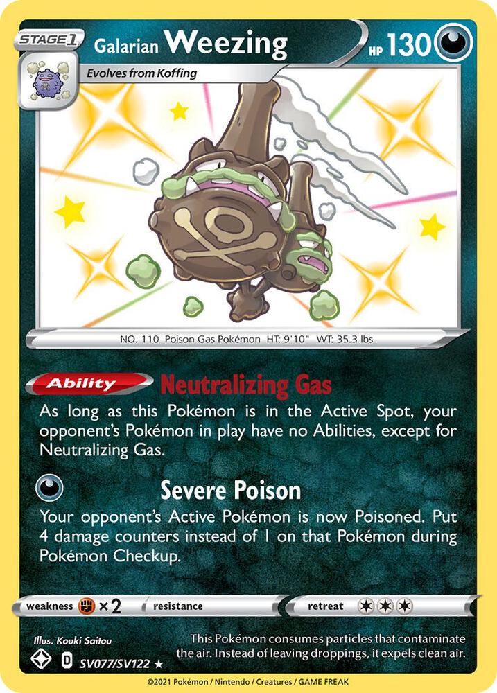 Galarian Weezing SV077/SV122 (Shining Fates: Shiny Vault)  - Holofoil