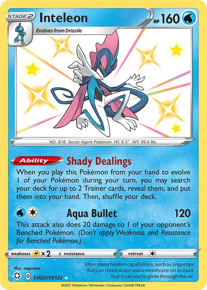 Inteleon SV027/SV122 (Shining Fates: Shiny Vault)  - Holofoil