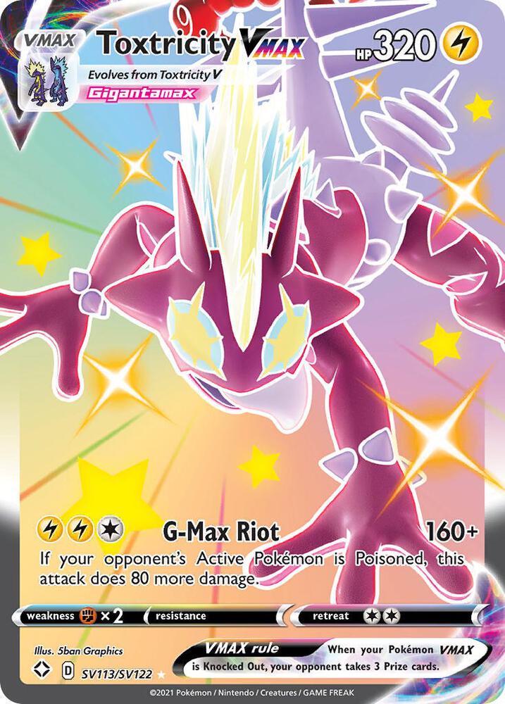 Toxtricity VMAX SV113/SV122 (Shining Fates: Shiny Vault)  - Holofoil