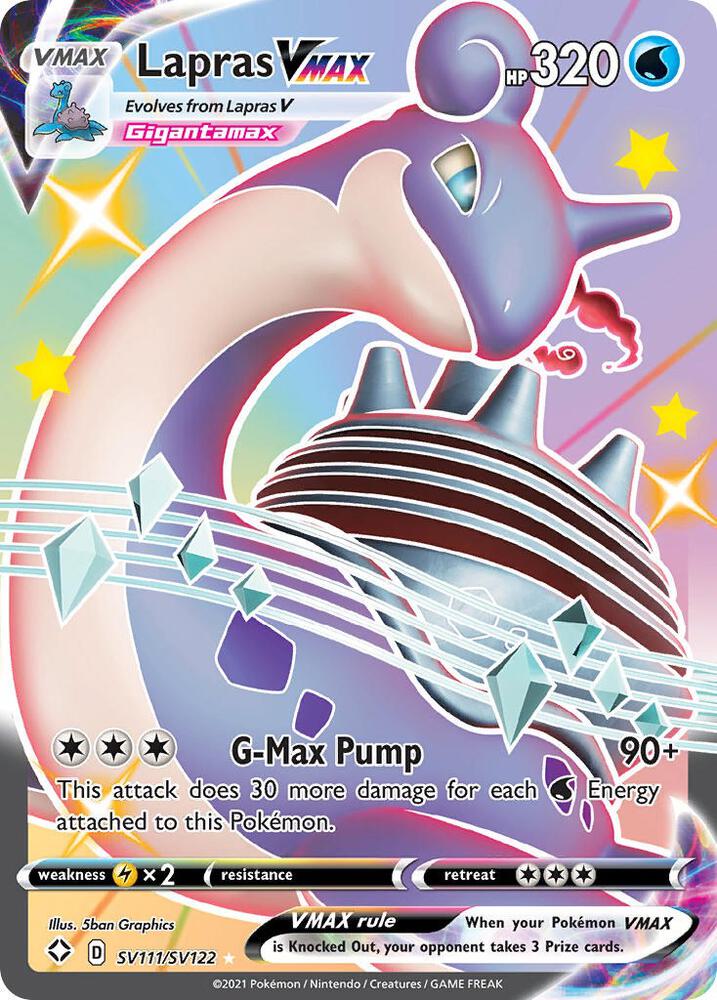 Lapras VMAX SV111/SV122 (Shining Fates: Shiny Vault)  - Holofoil