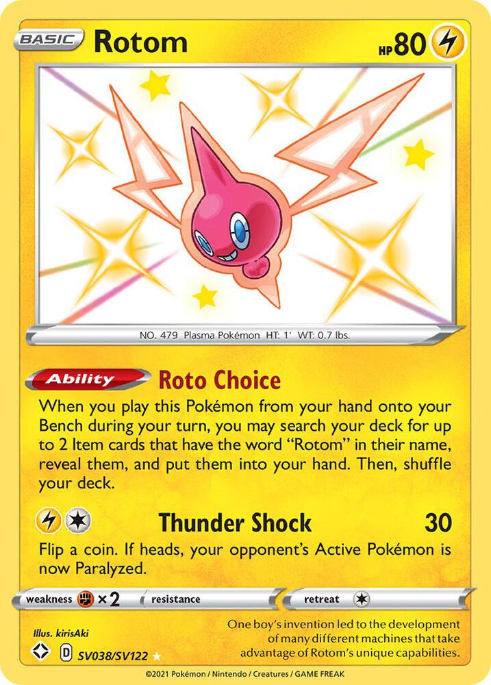 Rotom SV038/SV122 (Shining Fates: Shiny Vault)  - Holofoil