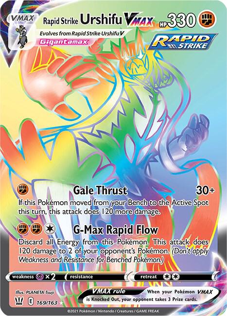 Rapid Strike Urshifu VMAX Secret 169/163 (SWSH05: Battle Styles)  - Holofoil
