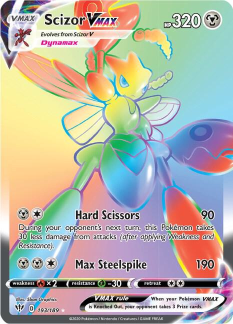 Scizor VMAX Secret 193/189 (SWSH03: Darkness Ablaze)  - Holofoil