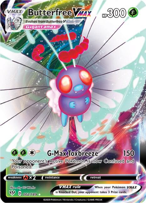 Butterfree VMAX 002/189 (SWSH03: Darkness Ablaze)  - Holofoil