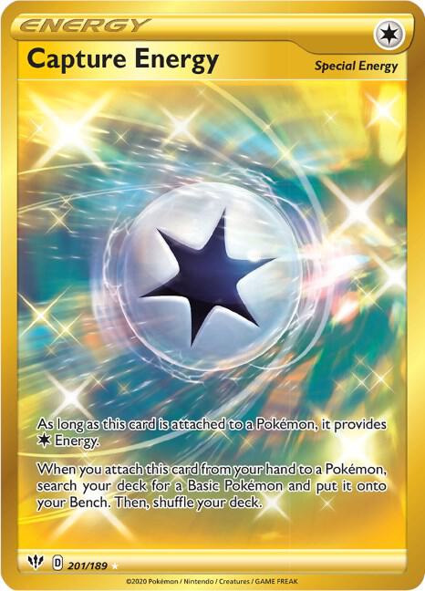 Capture Energy Secret 201/189 (SWSH03: Darkness Ablaze)  - Holofoil