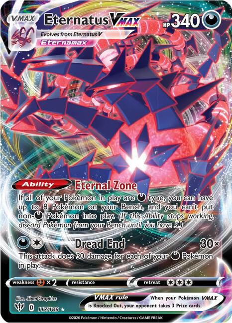 Eternatus VMAX 117/189 (SWSH03: Darkness Ablaze)  - Holofoil