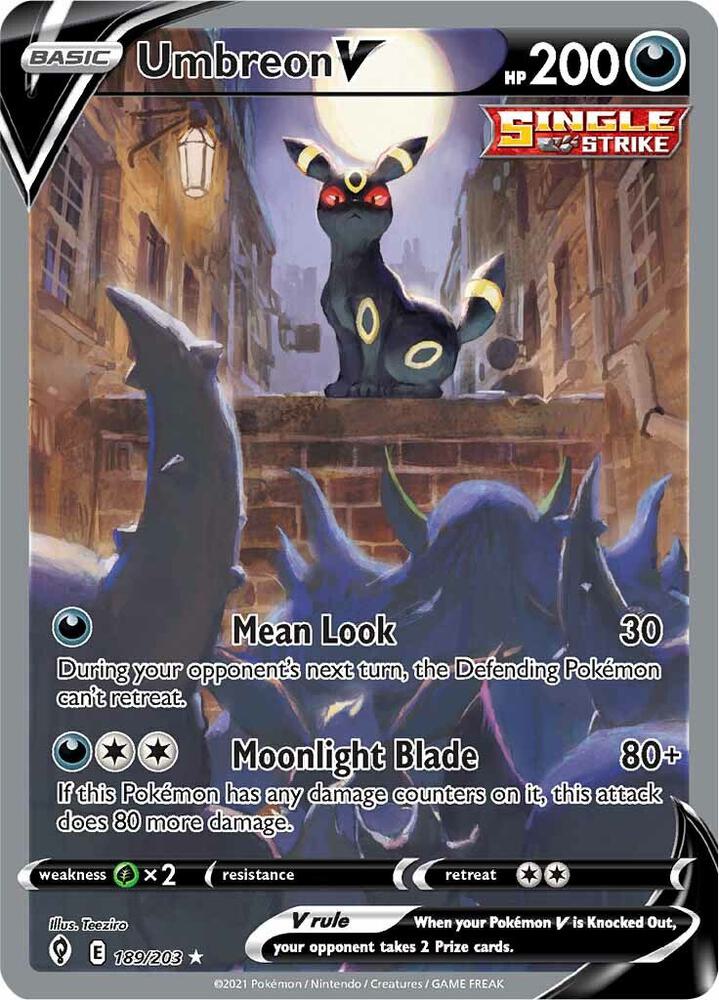 Umbreon V 189/203 (SWSH07: Evolving Skies)  - Holofoil