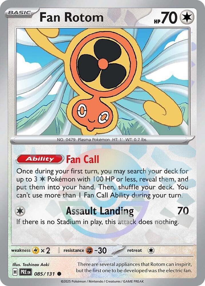Fan Rotom 085/131 (SV: Prismatic Evolutions)  - Poke Ball Holofoil