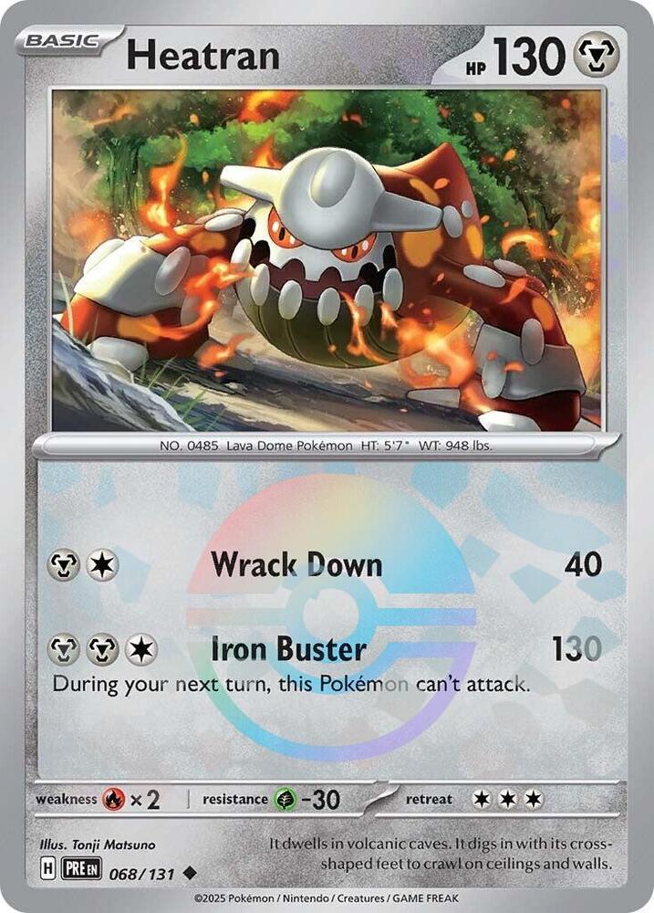 Heatran 068/131 (SV: Prismatic Evolutions)  - Poke Ball Holofoil
