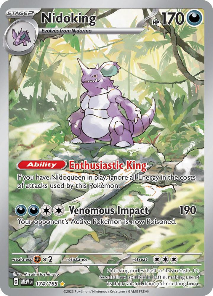 Nidoking 174/165 (SV: Scarlet & Violet 151)  - Holofoil
