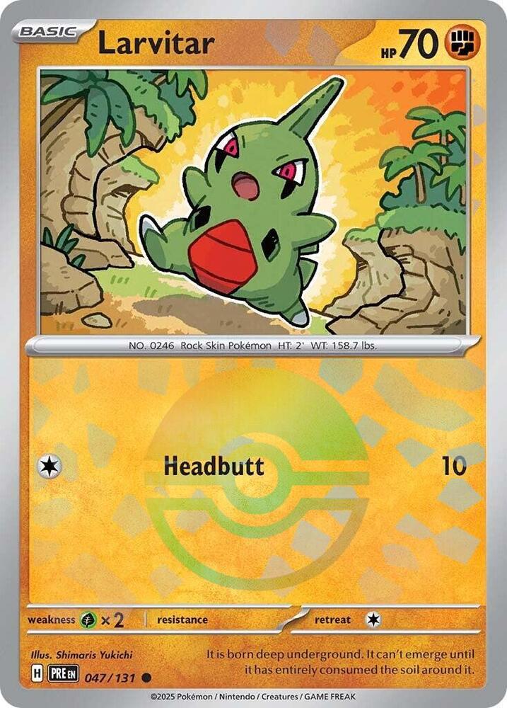Larvitar 047/131 (SV: Prismatic Evolutions)  - Poke Ball Holofoil