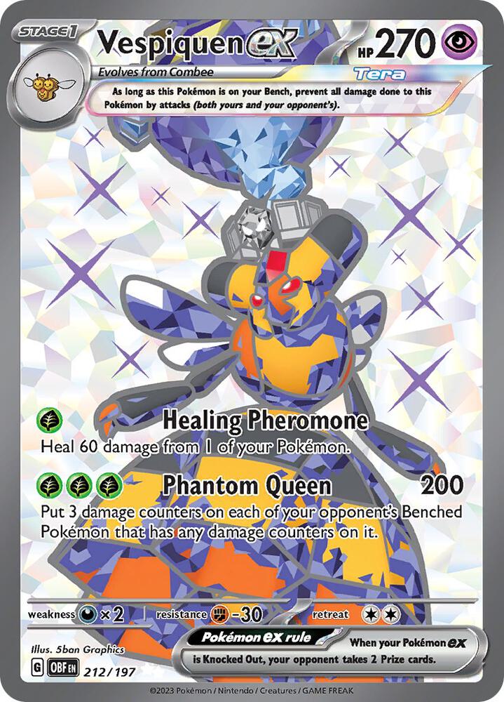 Vespiquen ex 212/197 (SV03: Obsidian Flames)  - Holofoil