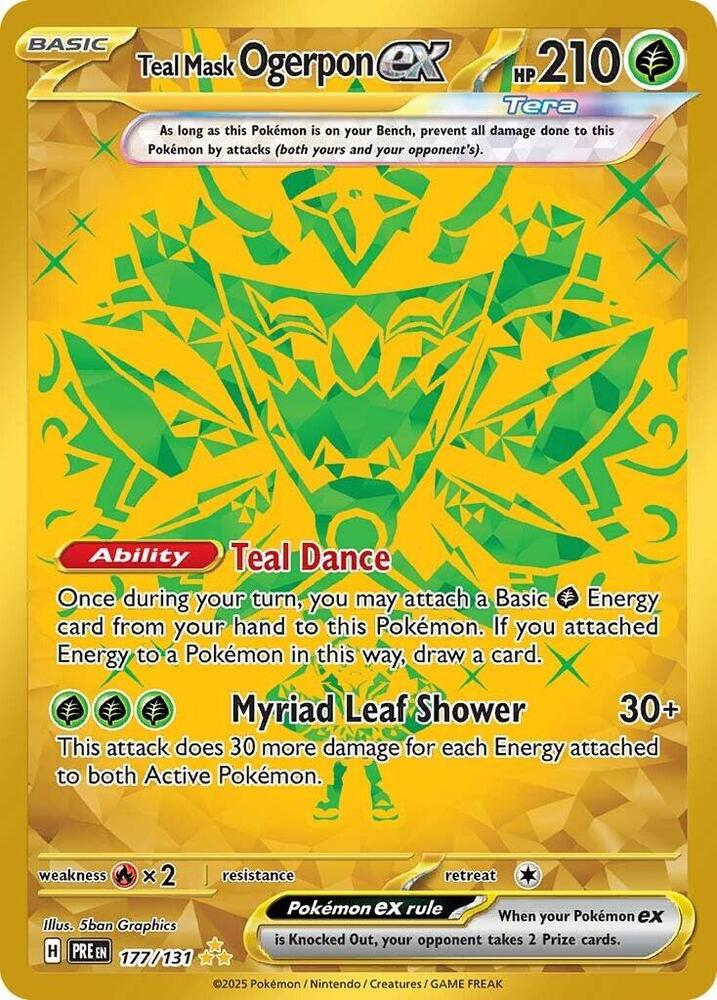 Teal Mask Ogerpon ex 177/131 (SV: Prismatic Evolutions)  - Holofoil