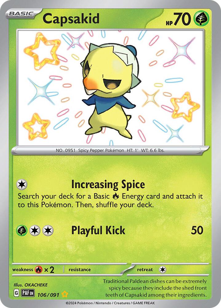 Capsakid 106/091 (SV: Paldean Fates)  - Holofoil