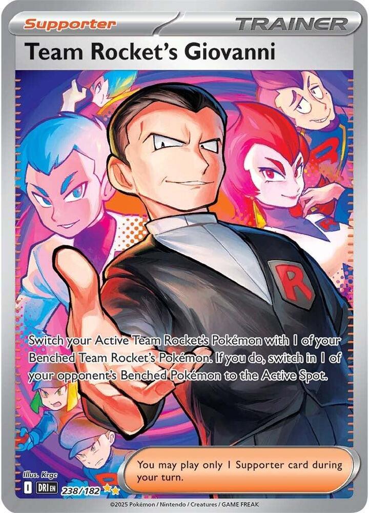 Team Rocket's Giovanni 238/182 (SV10: Destined Rivals)  - Holofoil