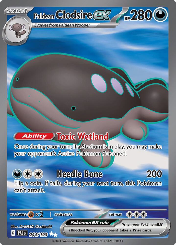Paldean Clodsire ex 244 193 244/193 (SV02: Paldea Evolved)  - Holofoil
