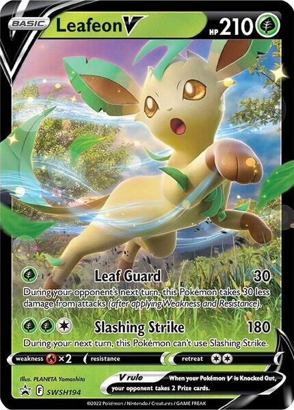 Leafeon V SWSH194 (SWSH: Sword & Shield Promo Cards)  - Holofoil