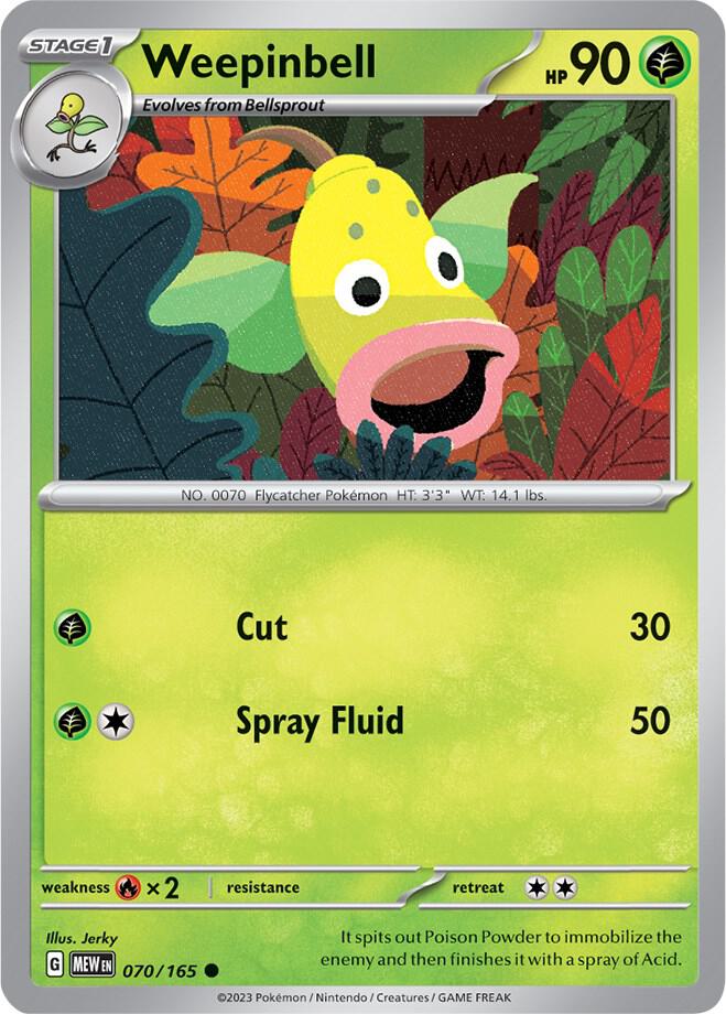 Weepinbell 070/165 (SV: Scarlet & Violet 151) 