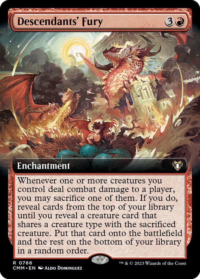 Descendant's Fury 766/451 (Commander Masters)  - Extended Art