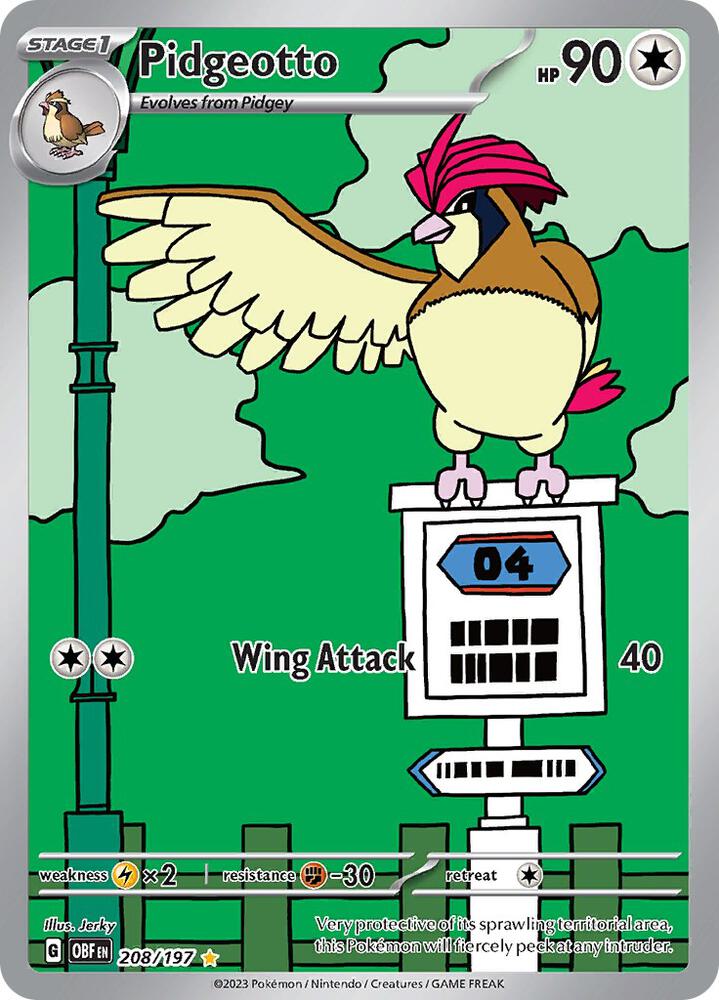 Pidgeotto 208/197 (SV03: Obsidian Flames)  - Holofoil