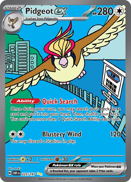 Pidgeot ex 225/197 (SV03: Obsidian Flames)  - Holofoil
