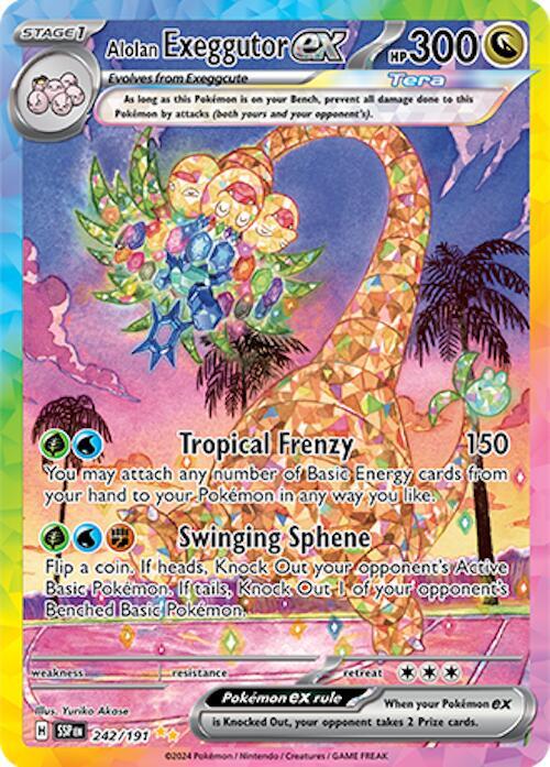 Alolan Exeggutor ex 242/191 (SV08: Surging Sparks)  - Holofoil