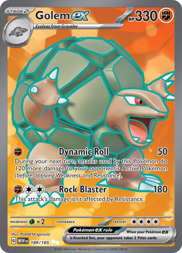 Golem ex 189/165 (SV: Scarlet & Violet 151)  - Holofoil