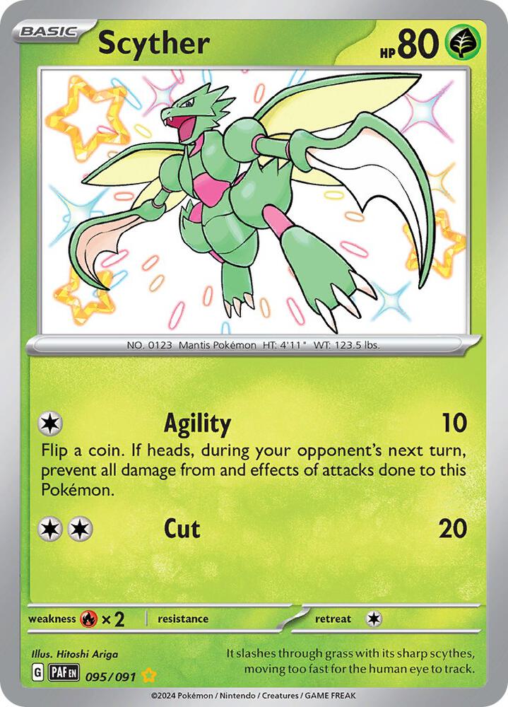 Scyther 095/091 (SV: Paldean Fates)  - Holofoil
