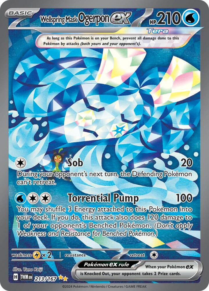 Wellspring Mask Ogerpon ex 213/167 (SV06: Twilight Masquerade)  - Holofoil