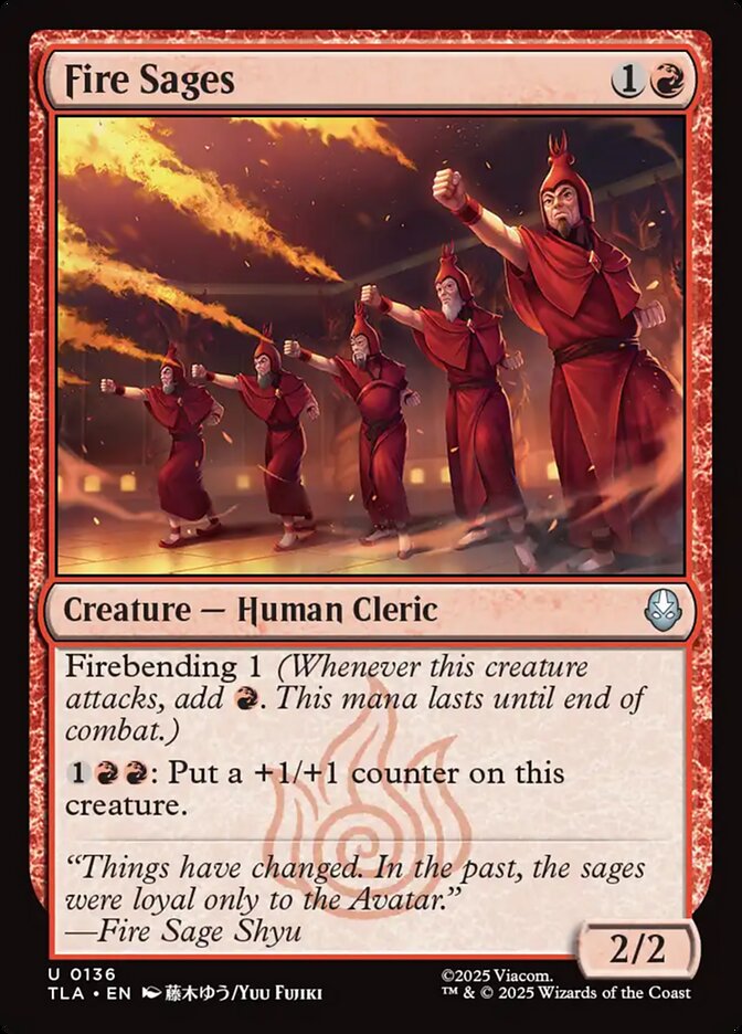Fire Sages 136/286 (Avatar: The Last Airbender)  - Foil