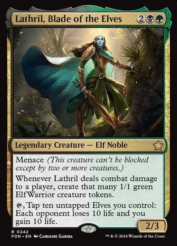 Lathril, Blade of the Elves 242/291 (Foundations)  - Foil