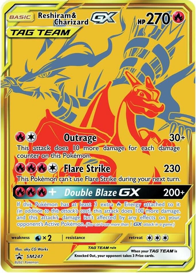 Reshiram and Charizard GX SM247 (SM Promos)  - Holofoil