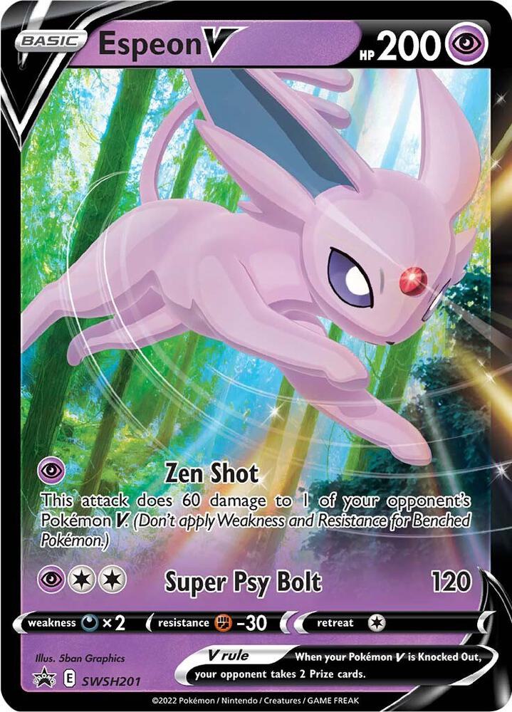 Espeon V SWSH201 (SWSH: Sword & Shield Promo Cards)  - Holofoil