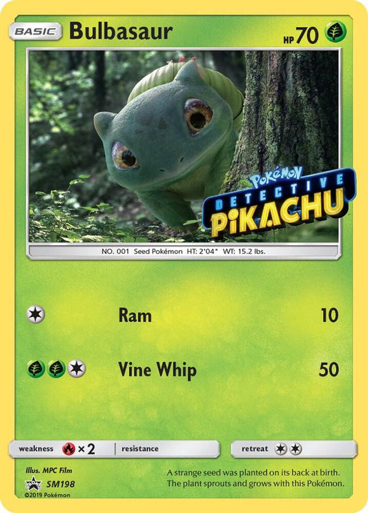 Bulbasaur Detective Pikachu Stamped SM198 (SM Promos)  - Holofoil