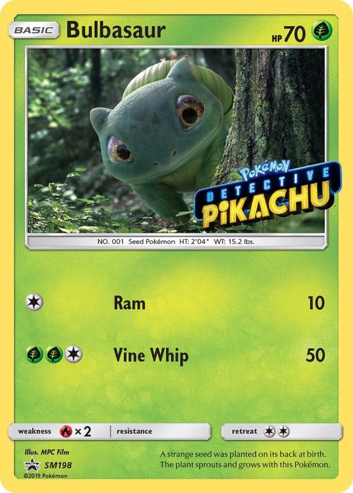 Bulbasaur Detective Pikachu Stamped SM198 (SM Promos)  - Holofoil