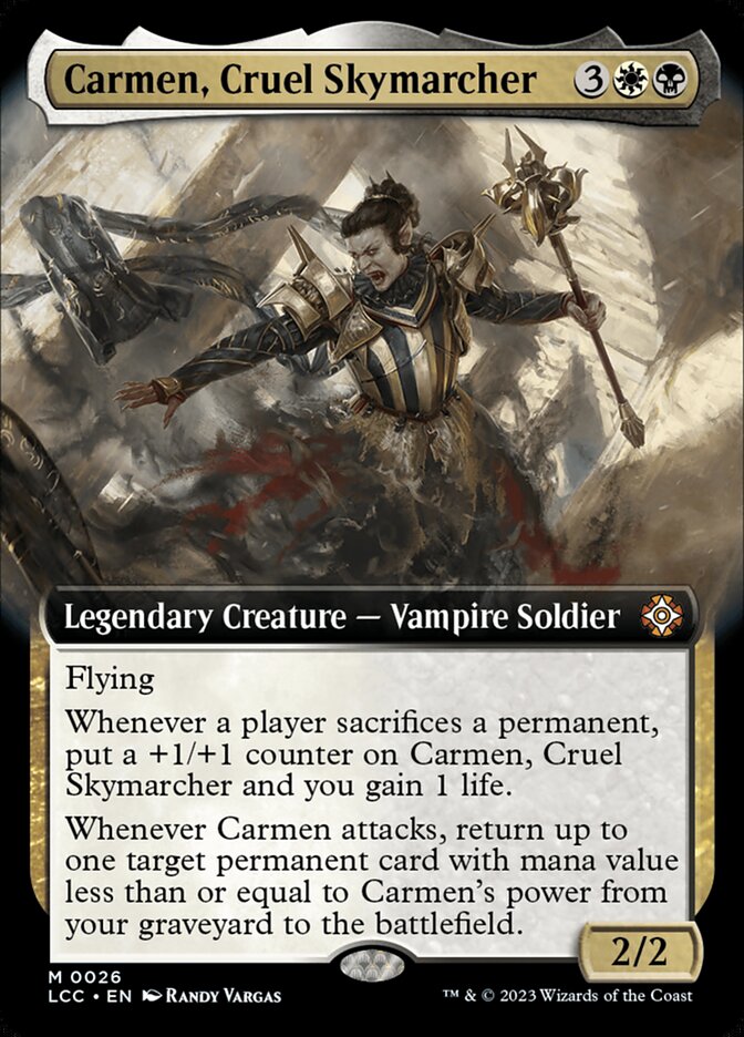 Carmen, Cruel Skymarcher 26/370 (Commander: The Lost Caverns of Ixalan)  - Extended Art Foil