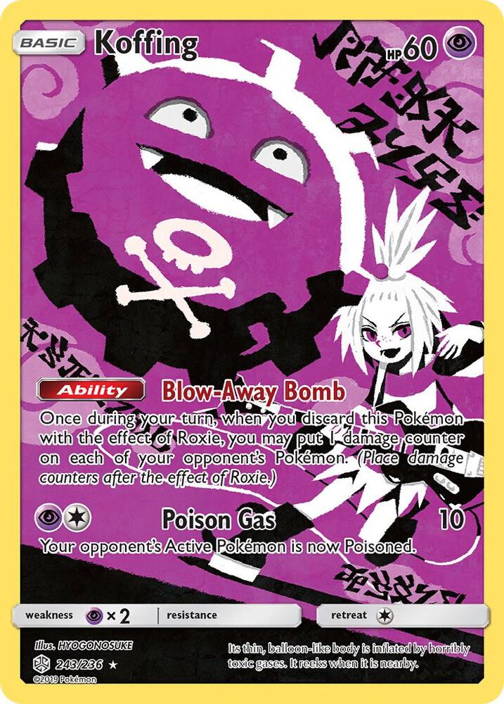Koffing Secret 243/236 (SM - Cosmic Eclipse)  - Holofoil