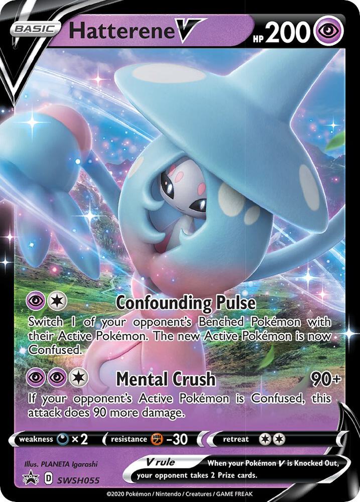 Hatterene V SWSH055 (SWSH: Sword & Shield Promo Cards)  - Holofoil