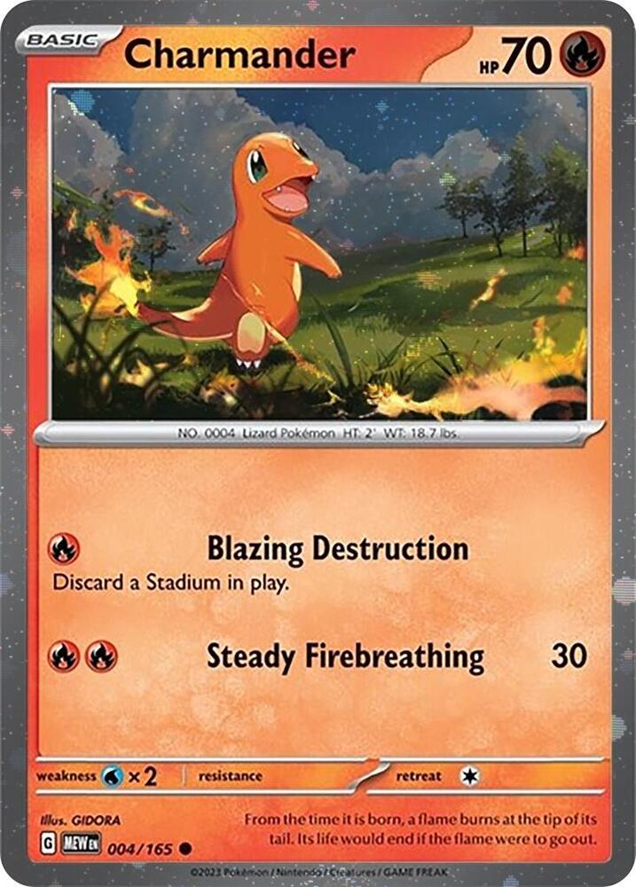 Charmander 004/165 (Miscellaneous Cards & Products)  - Cosmo Holofoil